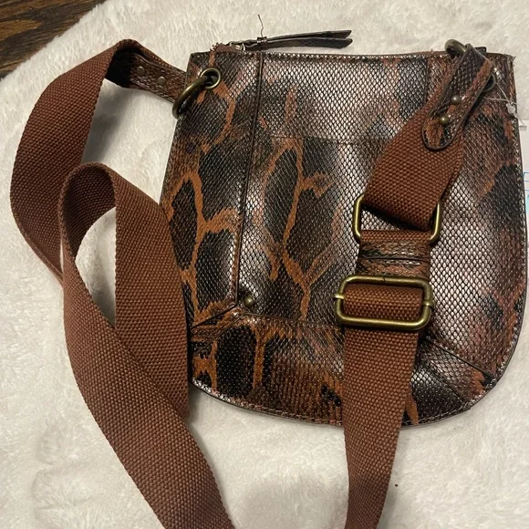 Time and Tru animal print women’s small Brown Crossbody Bag - Picture 13 of 14